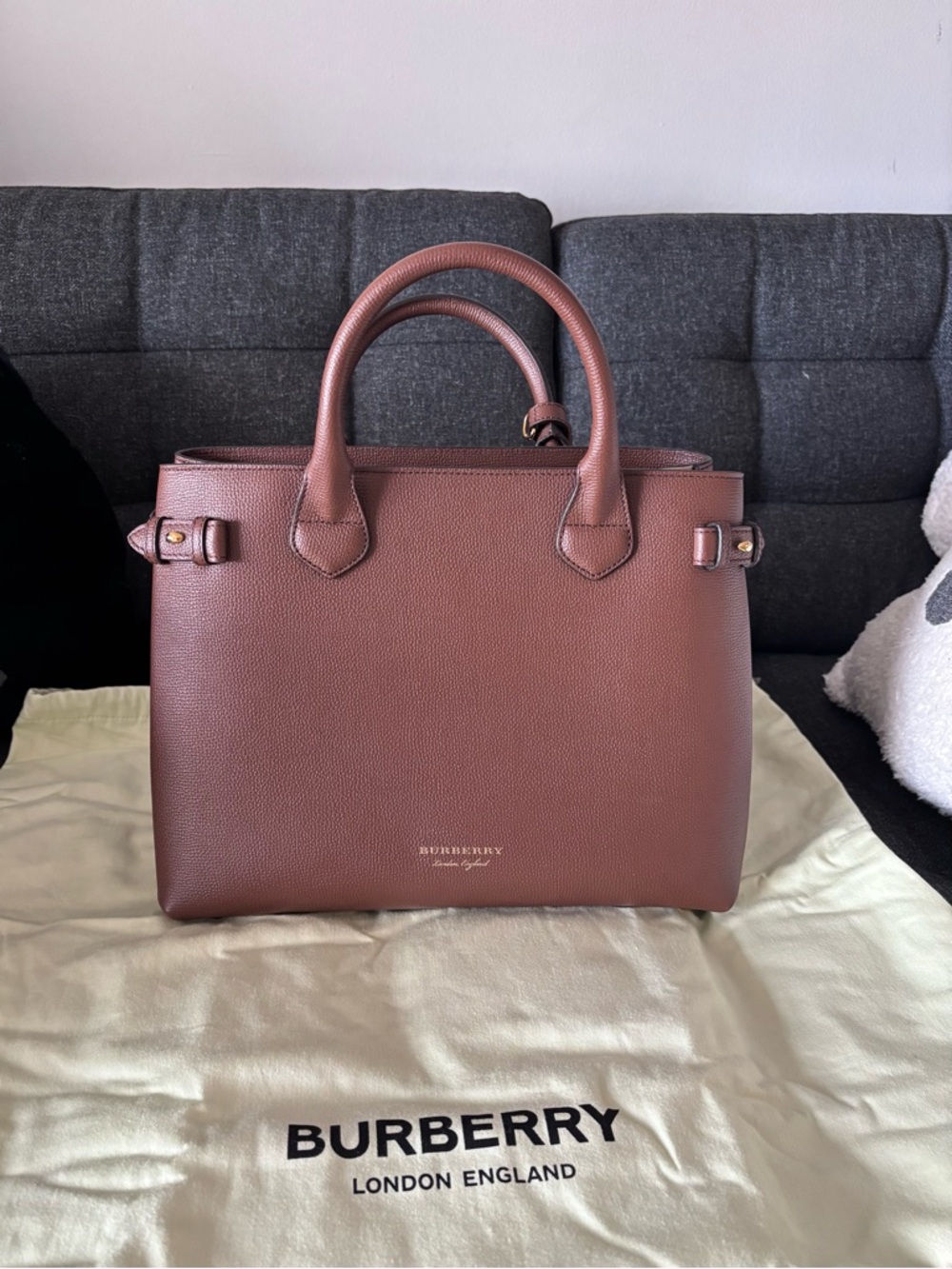 Authentic Burberry Brown Banner Tote